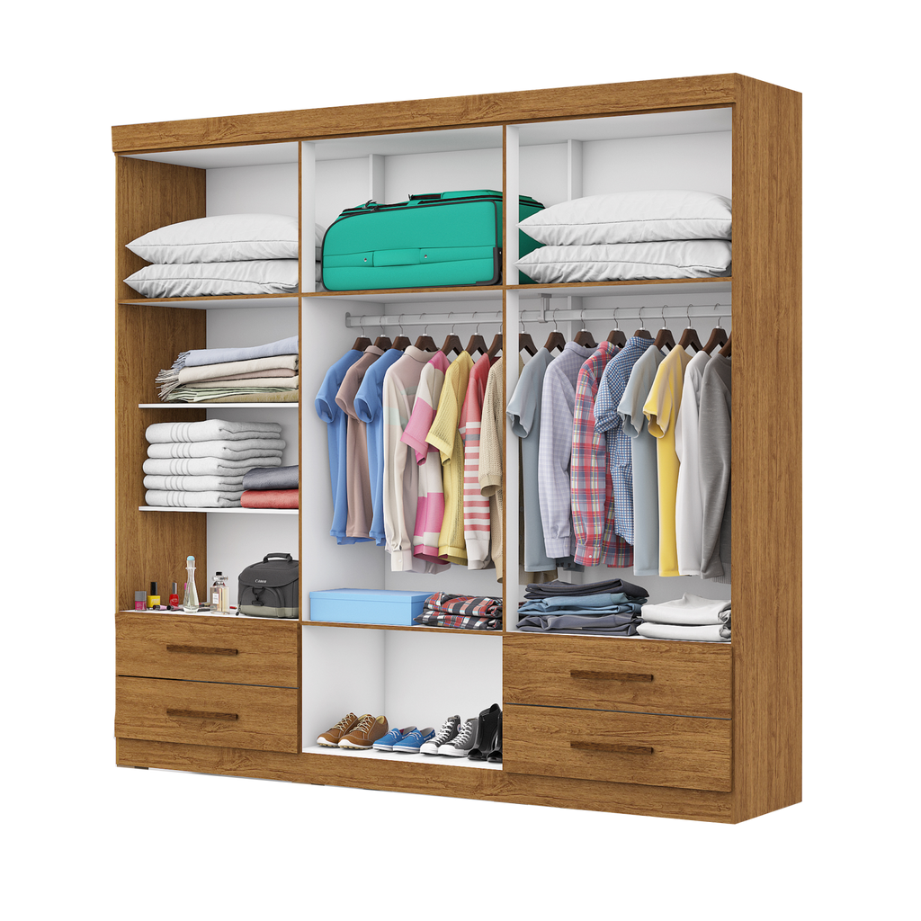 Guarda-Roupa 6 Portas Hércules (Sem espelho) 1,77 m Cinamono – CARIOCA MÓVEIS