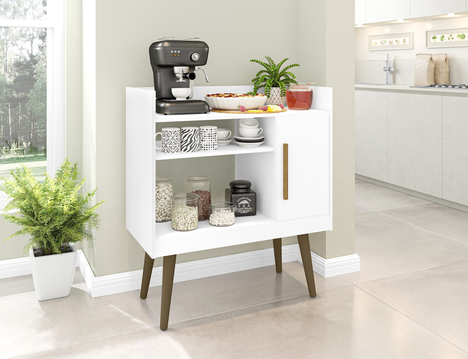 Aparador Café II Branco – BECHARA - Móveis furniture