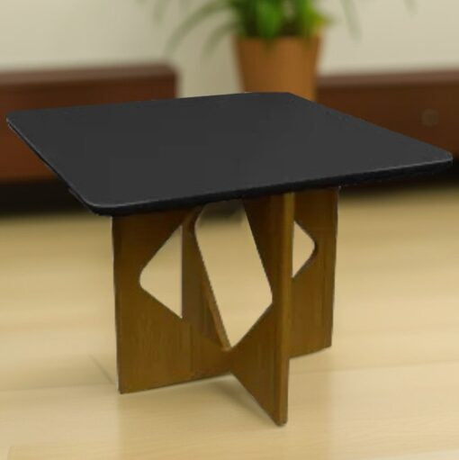 Mesa Madri 90×90 Cinamono/Preto/ cinamomo off Whitte - Móveis furniture