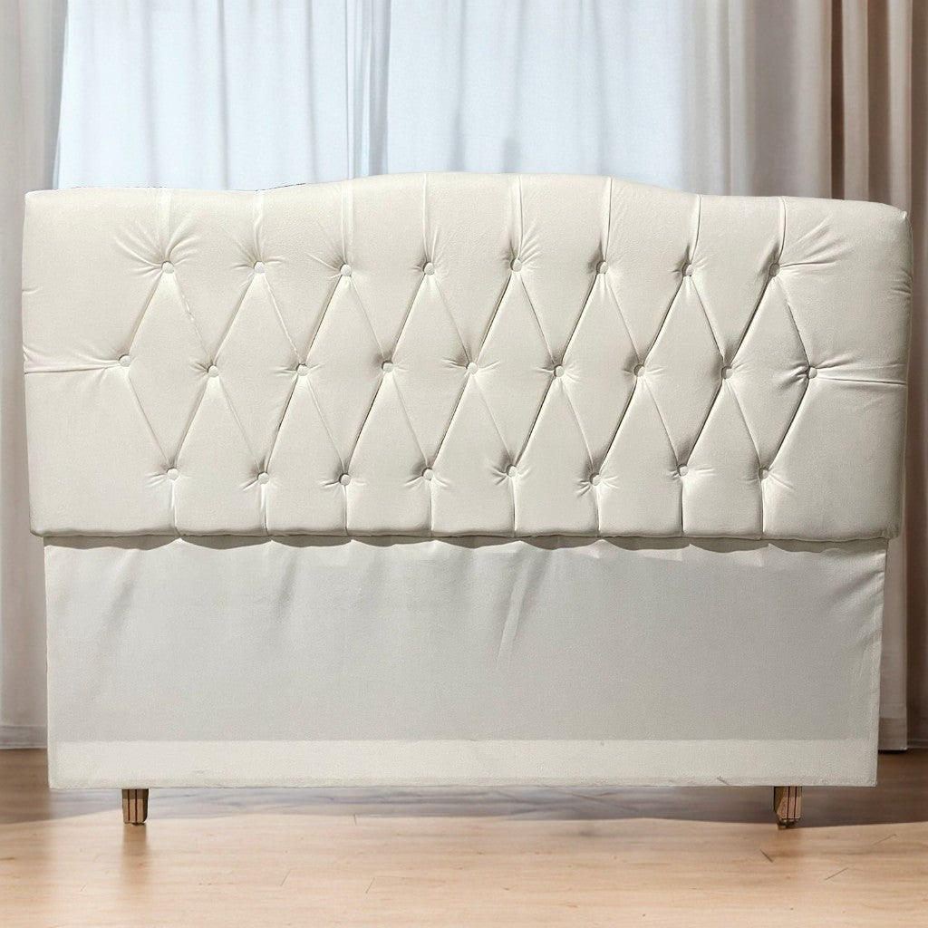 Cabeceira Queen Andreza Suede Branco – MARCENARIA RONALDO