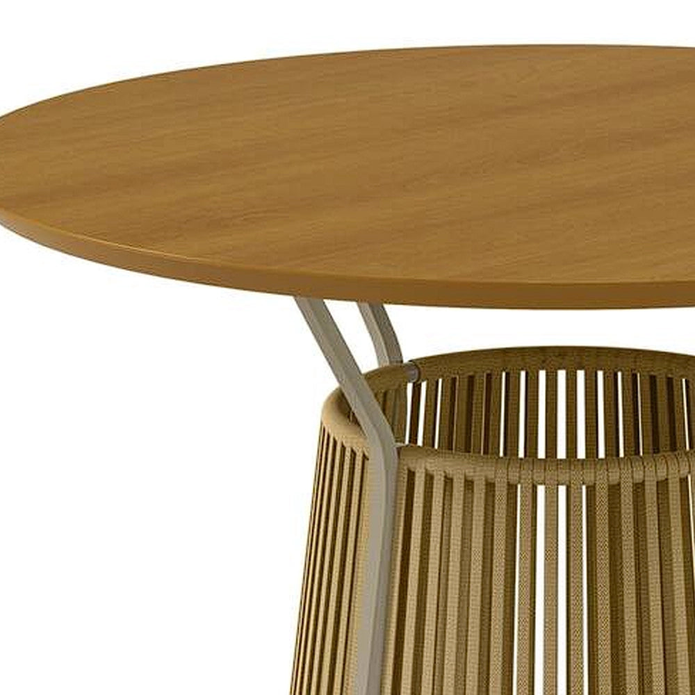 Mesa Roma Redonda 120cm com Corda Náutica Paonanda