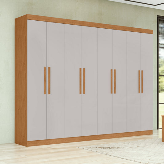 Guarda-Roupa 8 Portas Andara Soft 2,36 m Amêndoa Clean/Off White – LOPAS