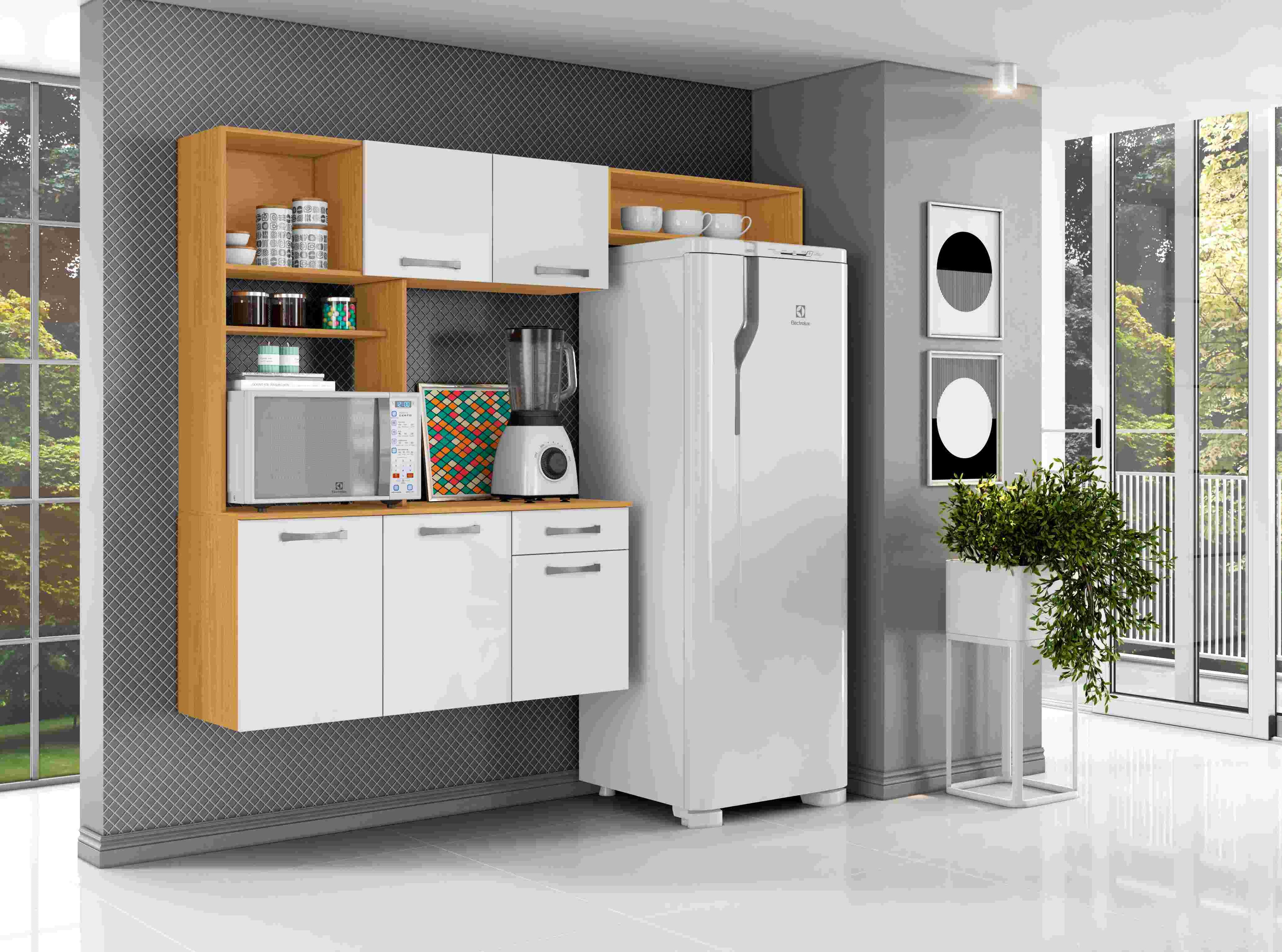 Cozinha Nanda 5P1G Cinamomo.Branco Tx Aramoveis