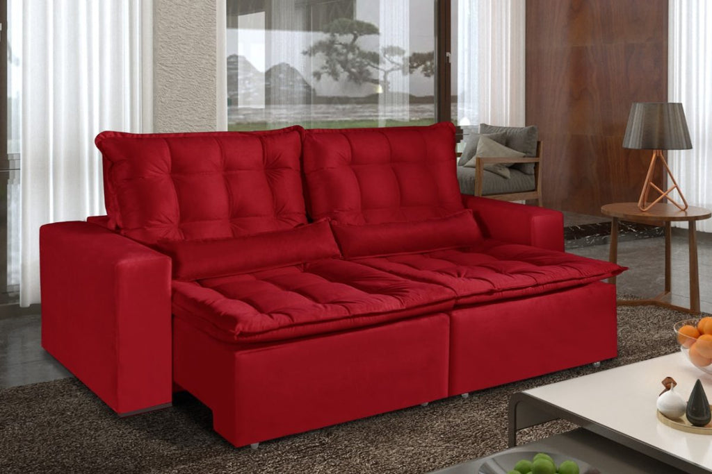 Sofá Maricá Plus Assento Retrátil e Reclinável 2.10 - Móveis furniture