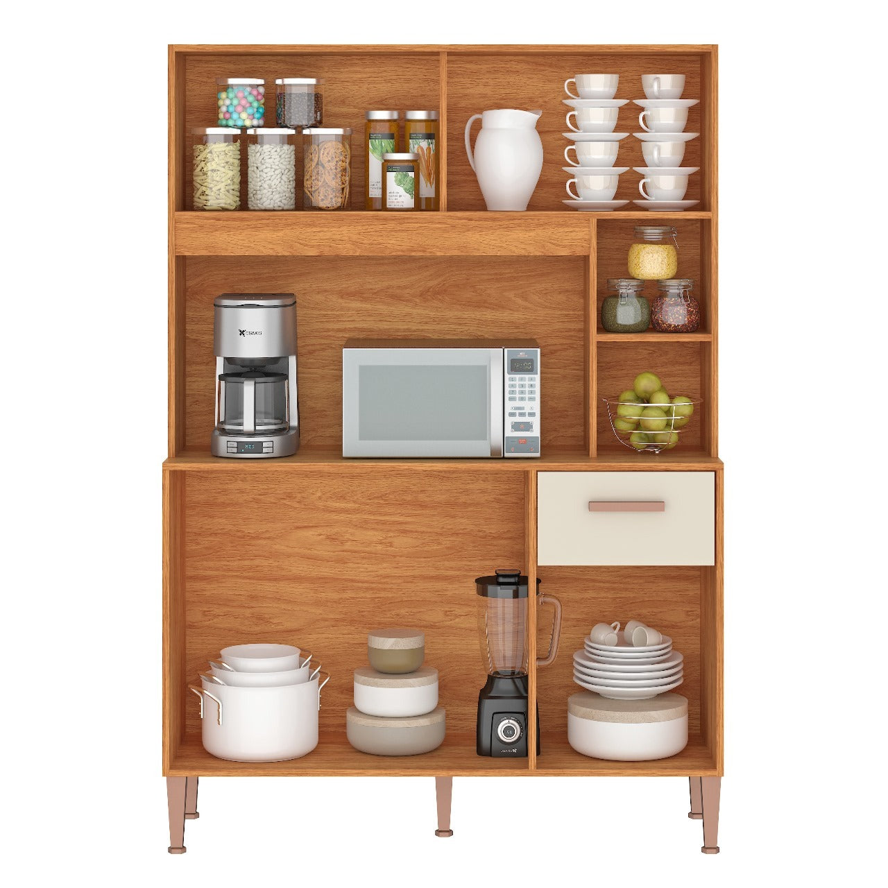 Kit Cozinha Pérola C212 1,20 m Cinamono/Off White – FELLICCI