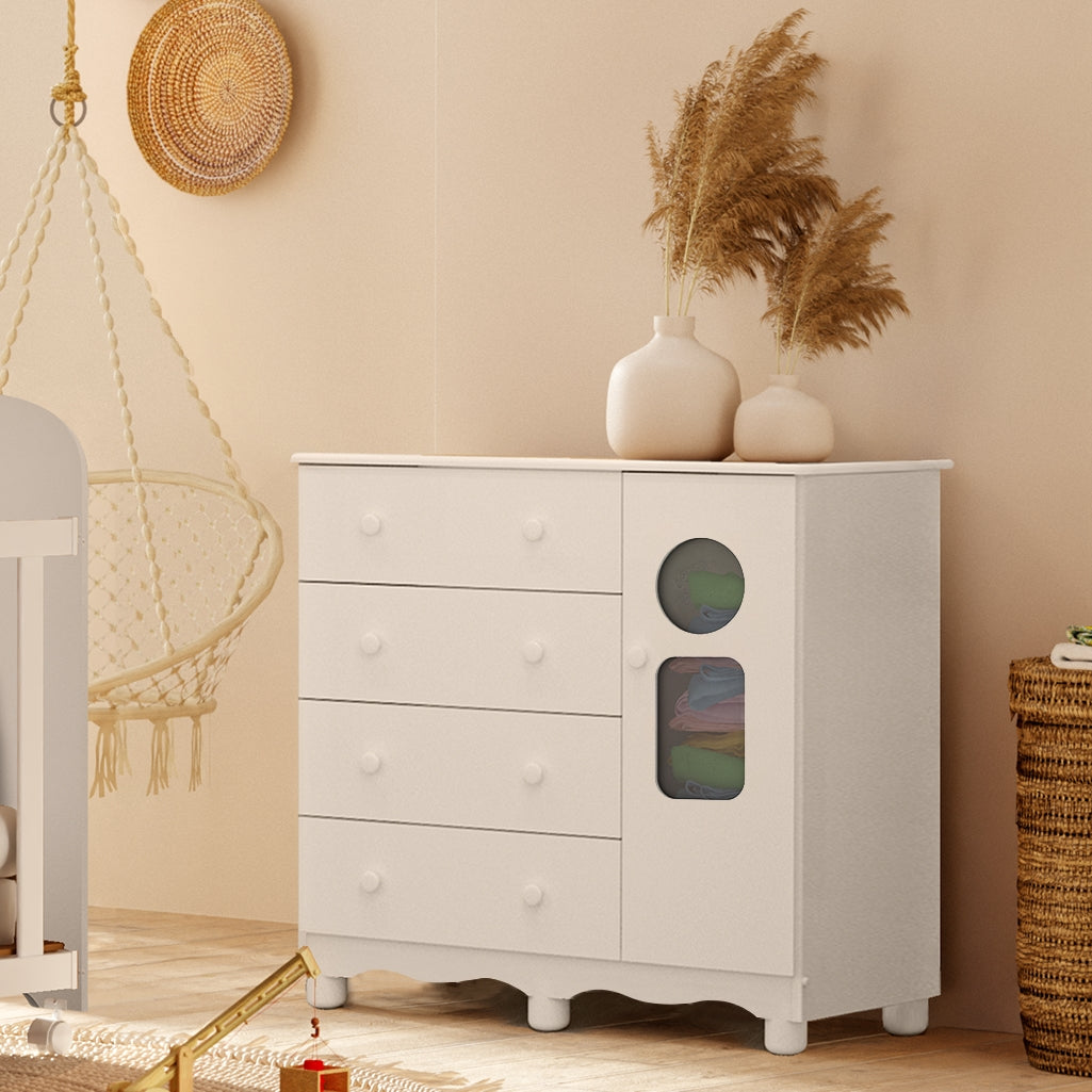 Cômoda Tedy Branco Brilho – PEROBA MÓVEIS