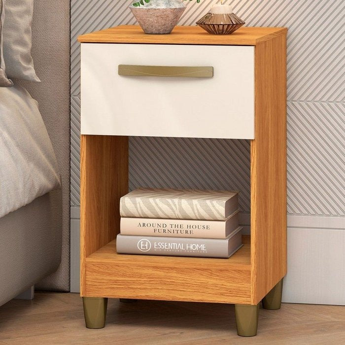 Mesa de Cabeceira Prada MC210 Cinamomo/Off White – FELLICCI