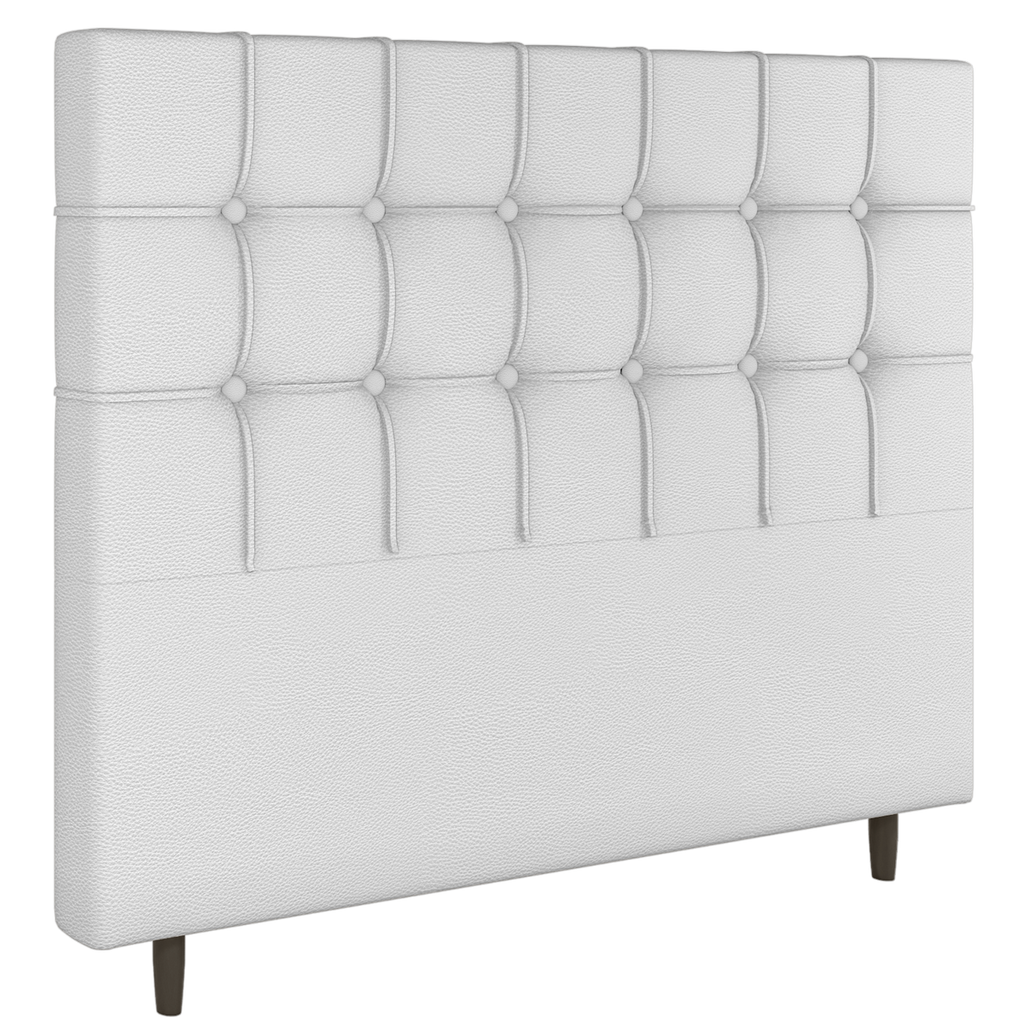 Cabeceira Casal Paris Corino Branco – L.S SILVA - Móveis furniture