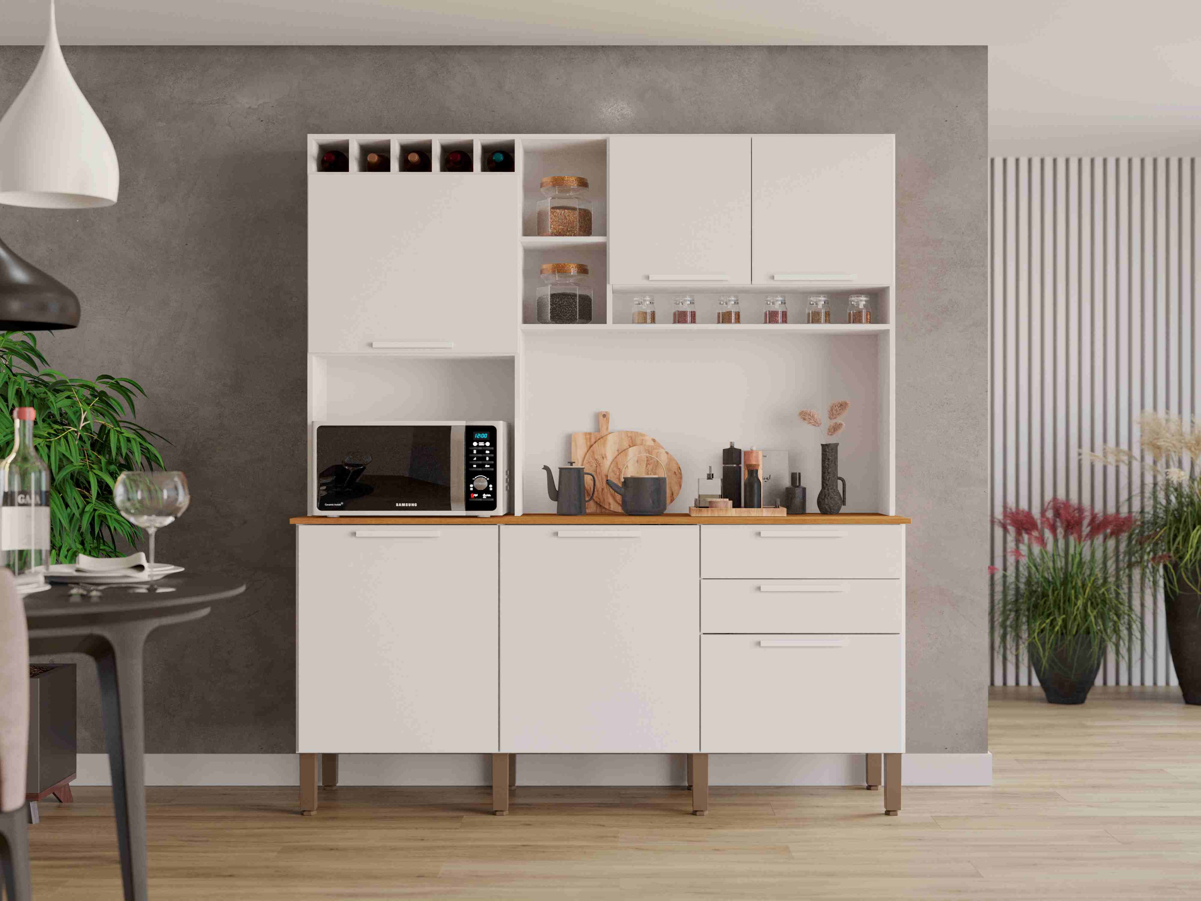 Kit Cozinha NewTopazio 6P2G - Móveis furniture