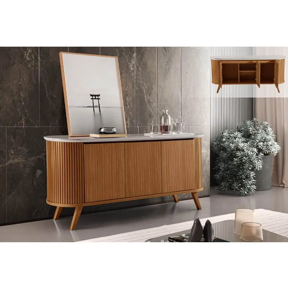 Buffet Luna 3 Portas Ripado LJ