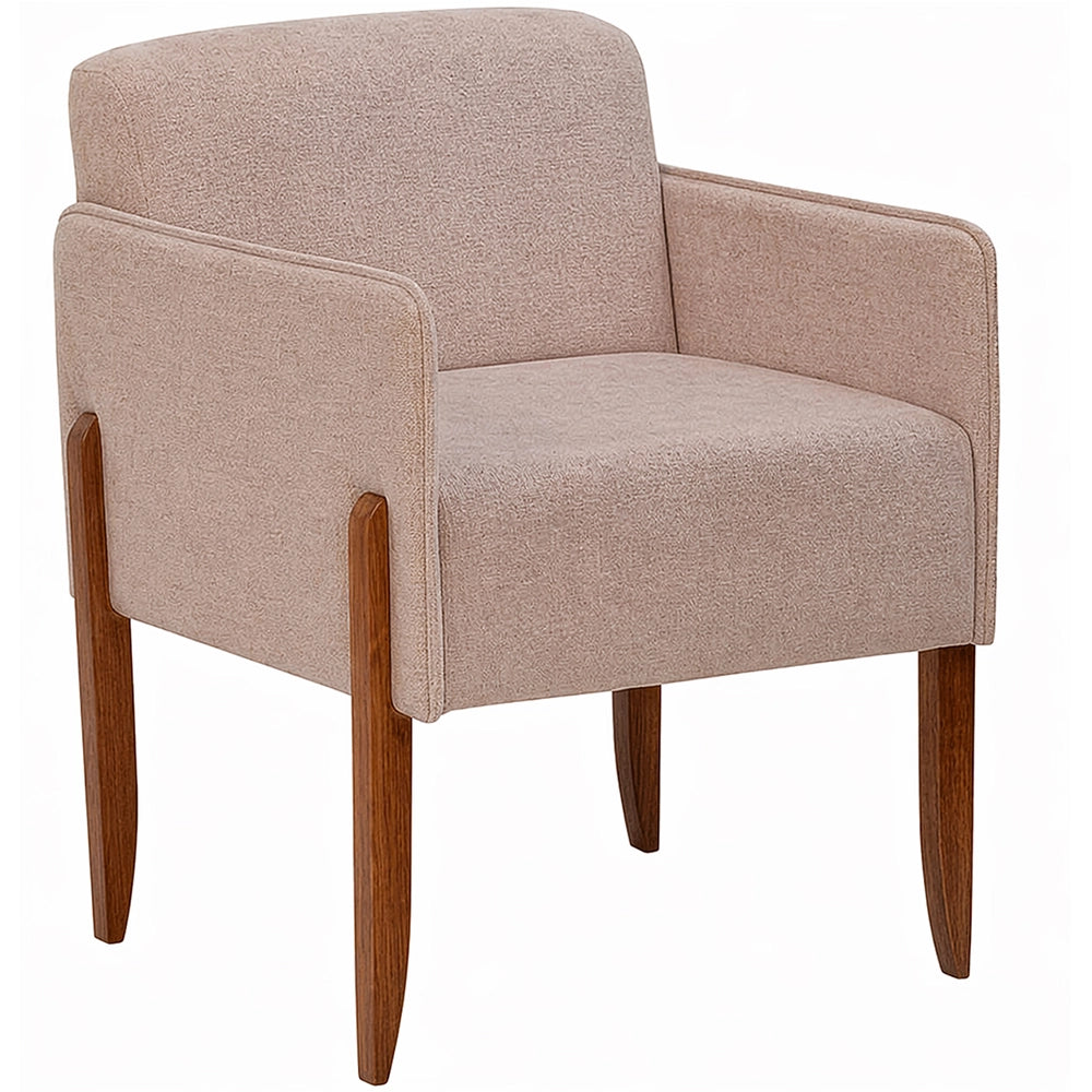 Poltrona Decorativa 040 em BEJE Linho Jc