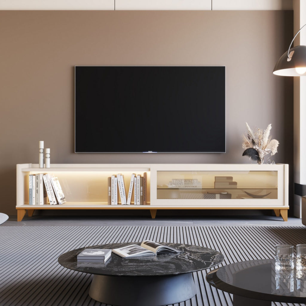 Rack até 75″ Vellaro 2.2 Off White – EDN MÓVEIS