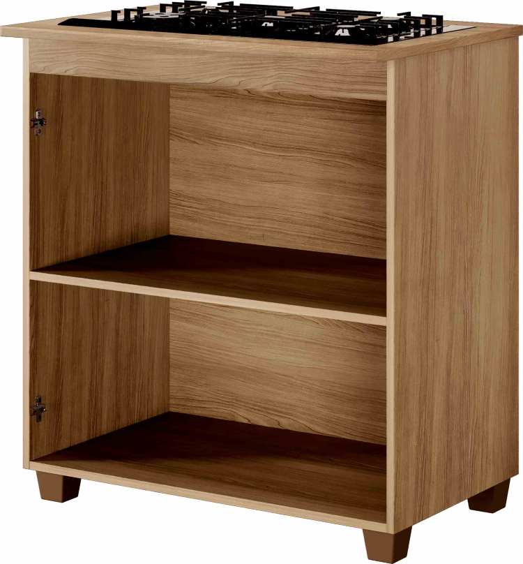 Balcao CookTop Fox 78 4 Bocas com Tampo com Recorte 53,5 x 35 Branco Arte Moveis