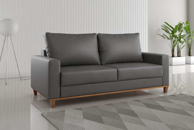 Estofado Living Felicia 180 3 Lgs Veludo Terracota Viero