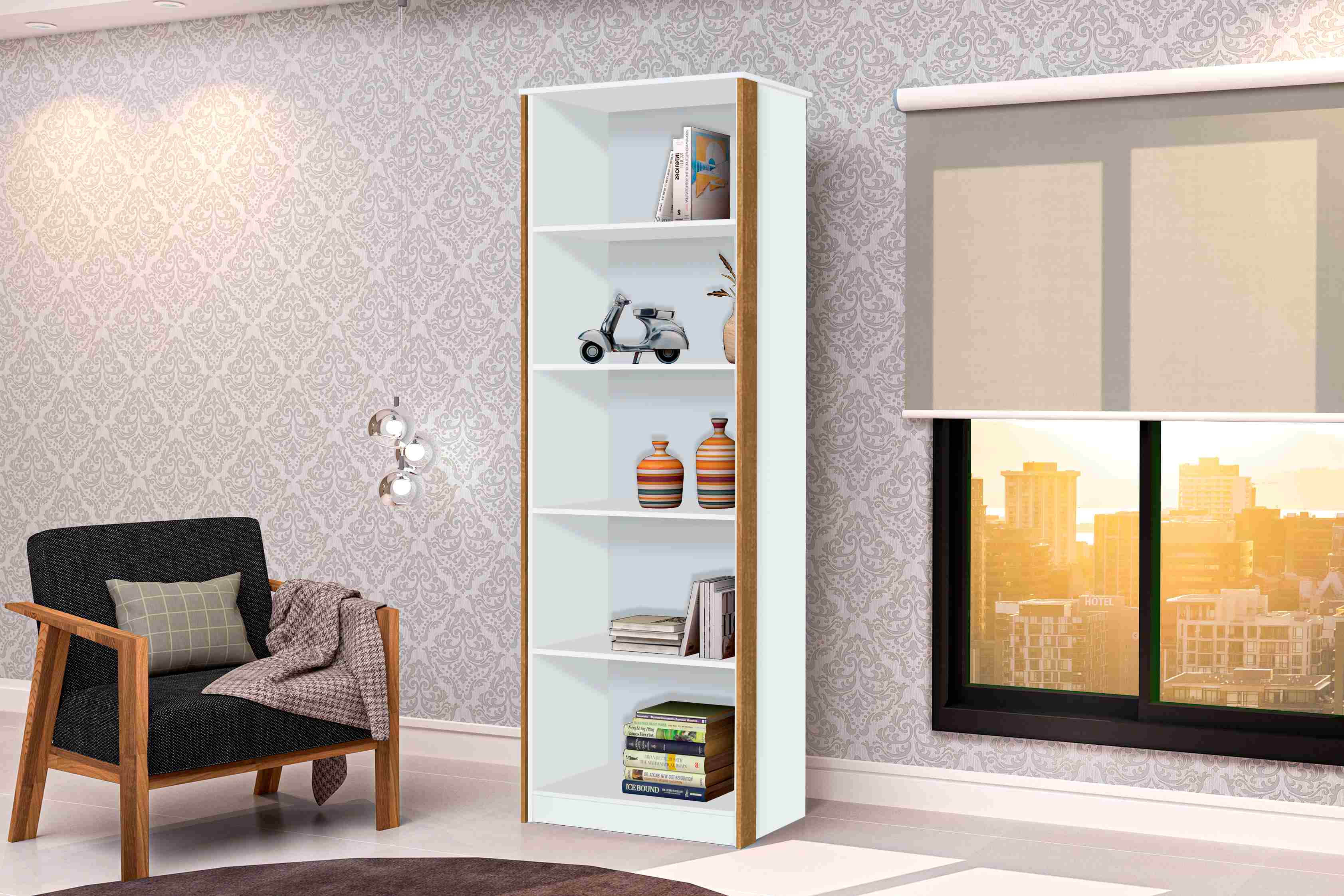 Livreiro Office Banco.Nature J A Moveis