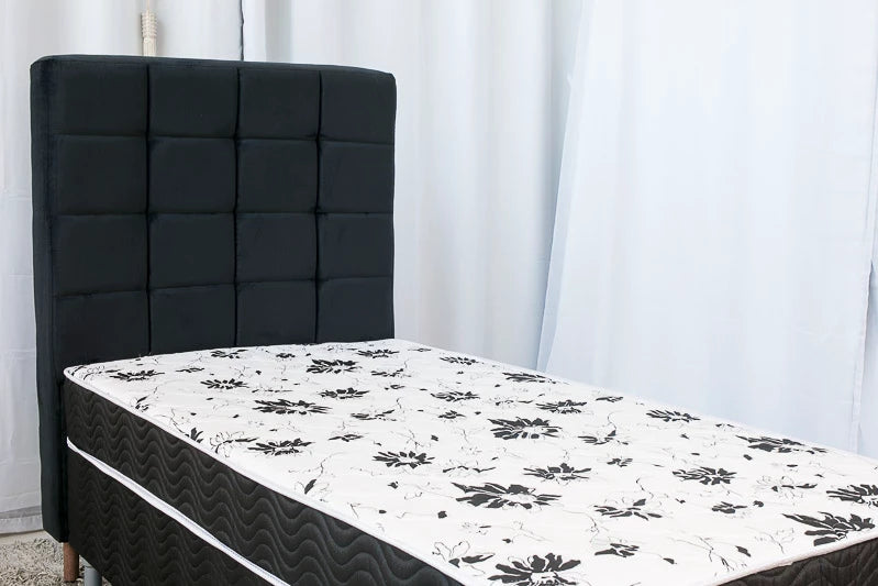 Cabeceira Solteiro Belli Sued Preto - Móveis furniture