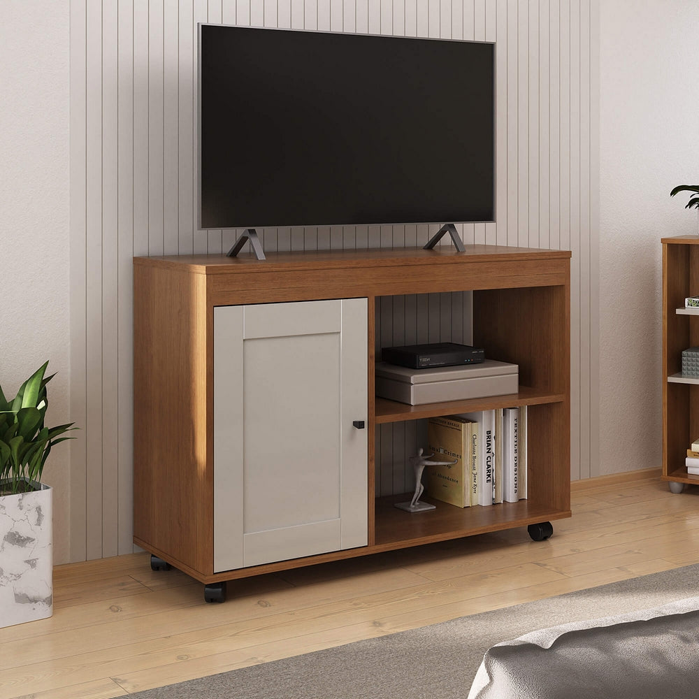 Rack até 42″ Sampa Cinamono/Off White – ARTELY - Móveis furniture