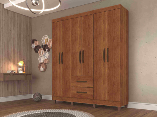 Roupeiro Estrela 6P2G c Pes Cinamomo - Móveis furniture