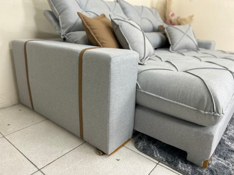 Sofá Retrátil e Reclinável Gran Bello 2.00m – Cinza Linho