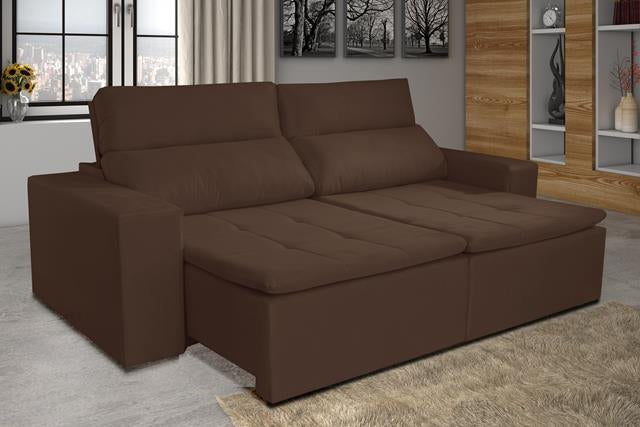 Sofa Retratil Reclinavel Portugal 2xMod 1m Marrom - Móveis furniture