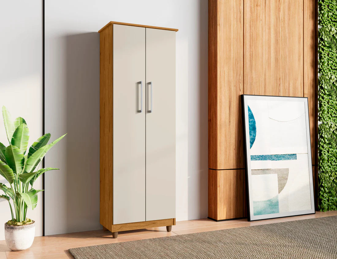 Armário Multiuso Nina 2 Portas Rud Rack CEDRO AREIA – Móveis furniture
