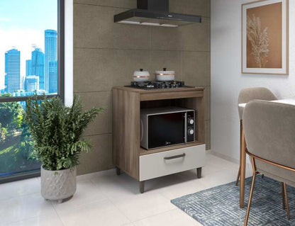 Balcao CookTop Jade 4 Bocas 1N1G Naturale/Off White Moveis Parana