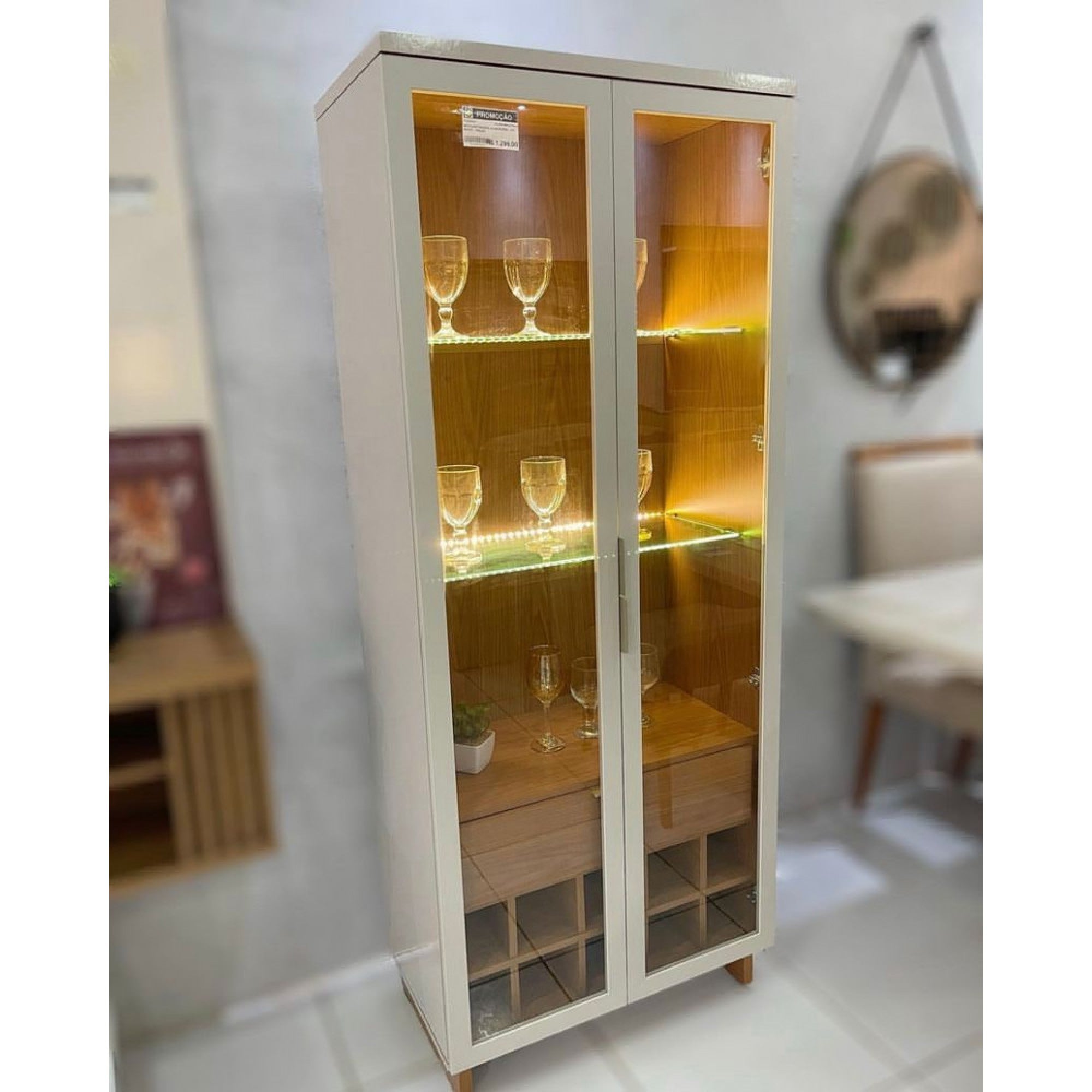 COLIBRI - CRISTALEIRA GUANABARA OFF WHITE