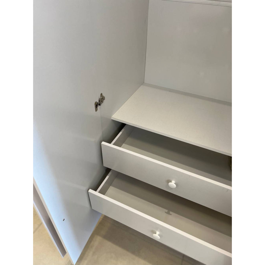 Roupeiro 6 Portas 4 Gavetas Veneza Larg. 2.39m Neve Tcil - Móveis furniture