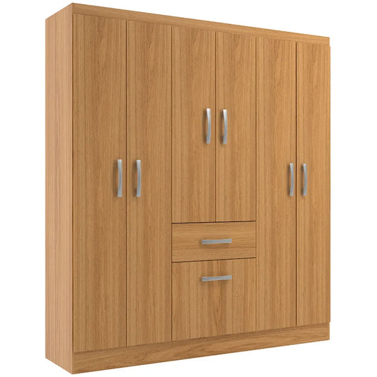 Guarda Roupa New Marbella Casal 7 Portas 1 Gaveta Evidencia CINAMOMO