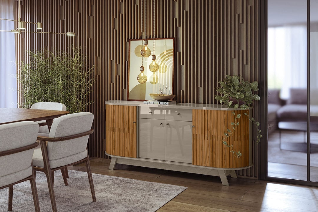 Buffet Monaco 4P2G Fendi.Naturale Madetec - Móveis furniture