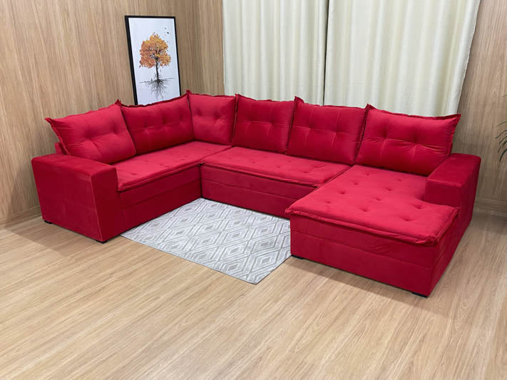 Sofá Canto Vermelho Leblon - Móveis furniture