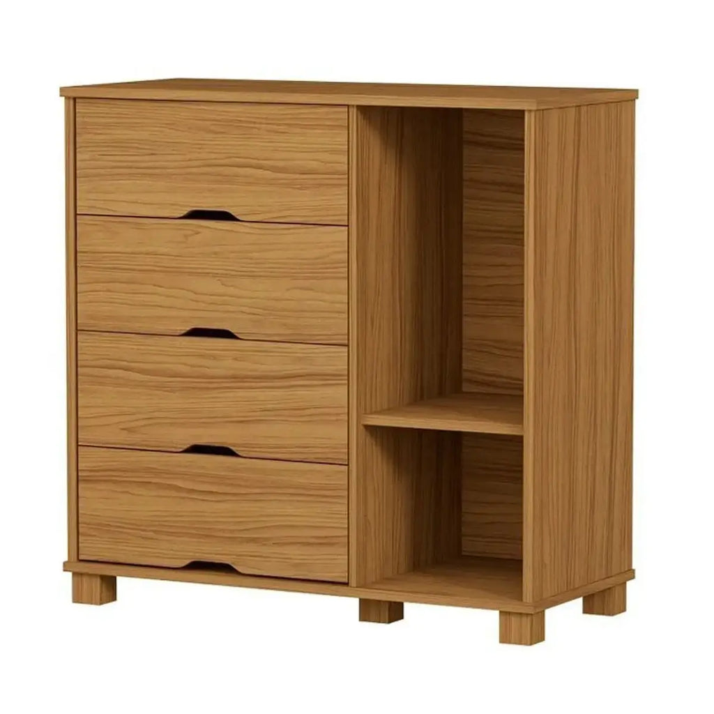 Cômoda Clara 4 Gavetas 1 Porta Cambel