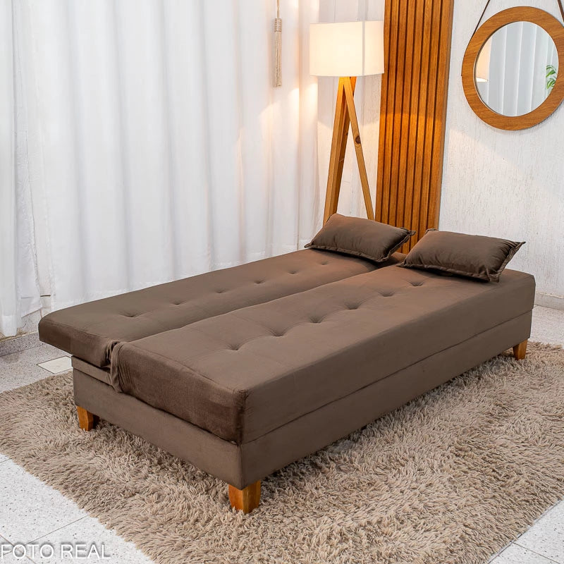 Sofá Cama Arpoador 1.85m – Marrom Veludão