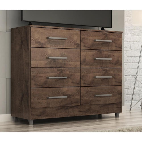 Comoda Raissa Dupla 8G Chocolate - Móveis furniture
