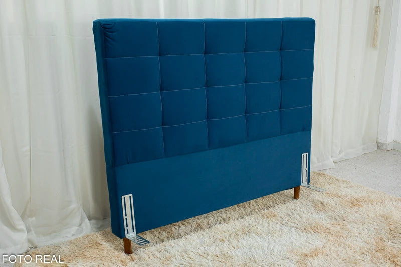 Cabeceira Casal Belli Sued Azul Larg.1.40m - Móveis furniture