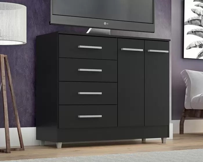 Comoda Gisele 4G2P Onix - Móveis furniture