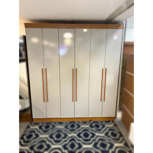 Guarda-Roupa 6 Portas Hawaii 1,80 m Naturale/Off White – RUFATO