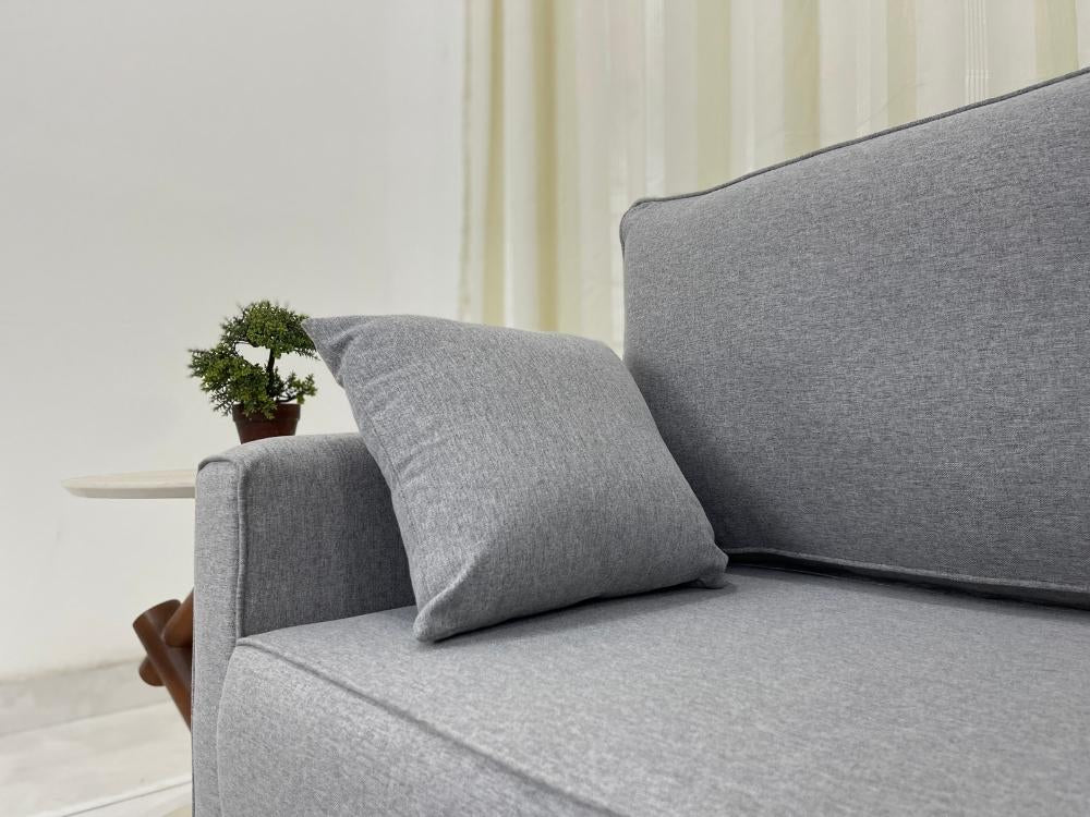 Sofá 2 lugares Slim 1.40m – Cinza Linho - Móveis furniture