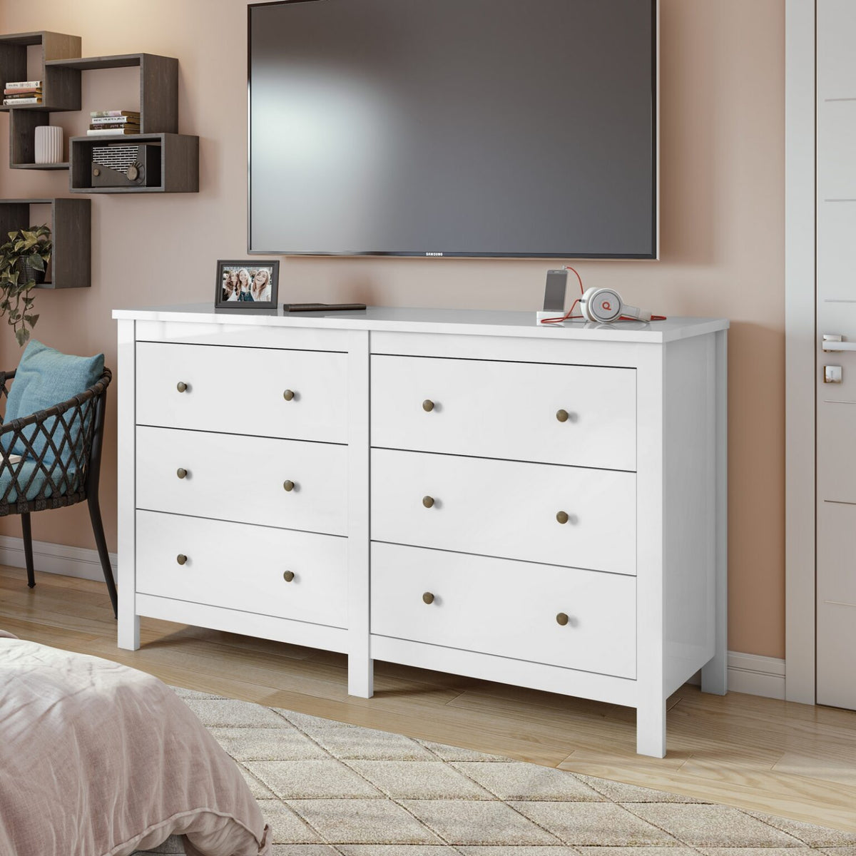 Cômoda 6 Gavetas Maggiore Branco – LOPAS