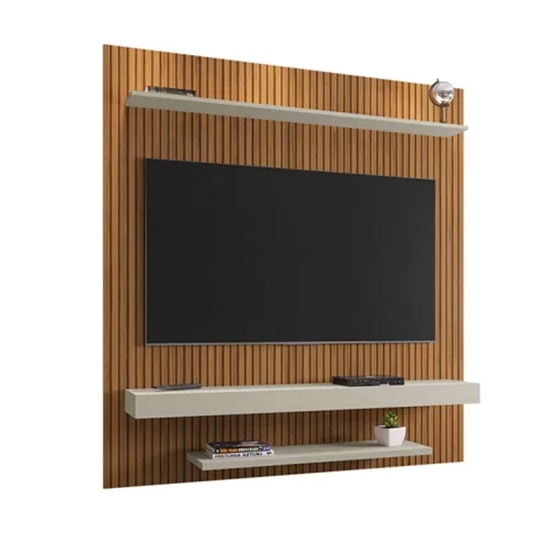 Painel Leme Larg. 1.50m Impressão Ripada 3D Ripado/Off White - Móveis furniture