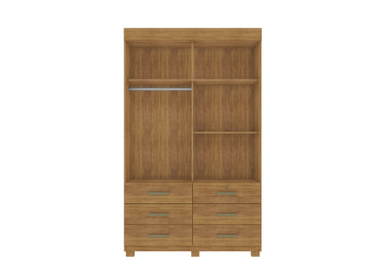 Guarda-Roupa Buzios 2 portas de correr Sem espelho 6 gavetas – Mel/Areia