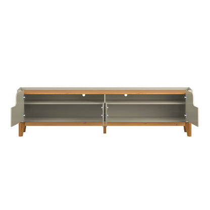 Rack até 75″ Flip 2.2 Cinamono/Off White – PATRIMAR - Móveis furniture