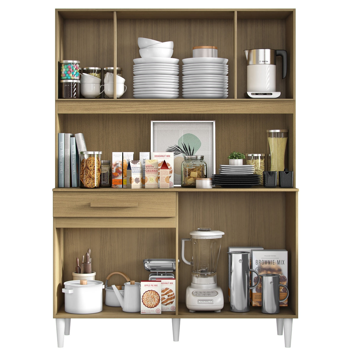 Kit Cozinha 4P1G 1,21 m Atacama/Off White – ARAMÓVEIS