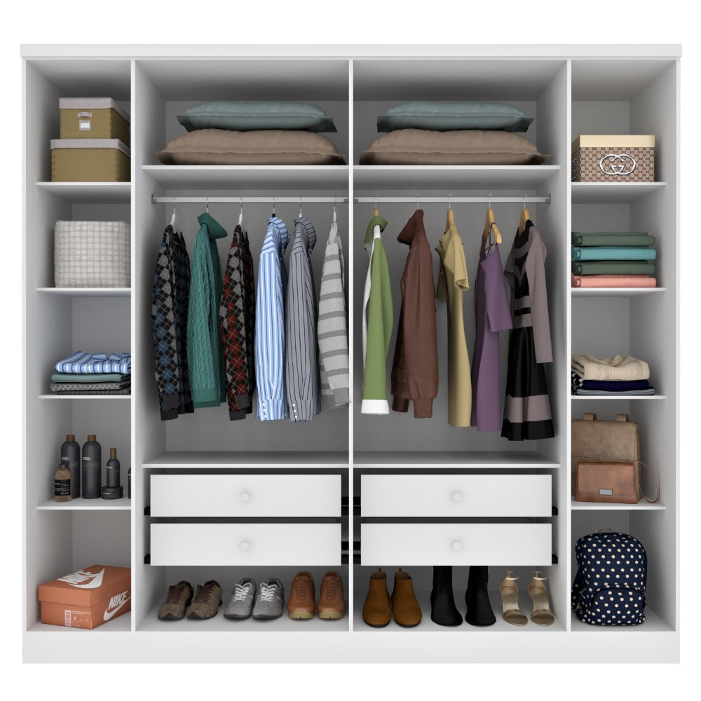 Roupeiro Padova.Veneza 6P4G Branco Neve TCIL