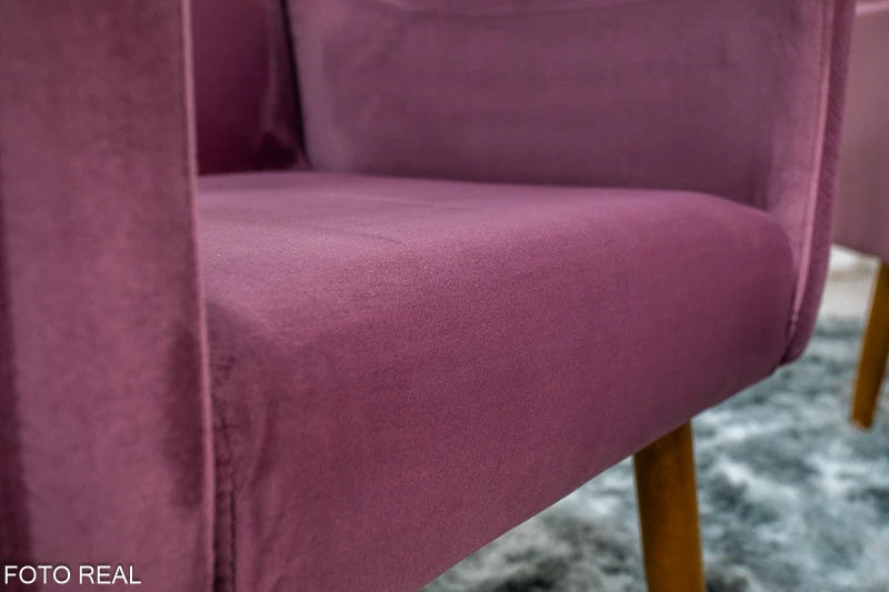 2 Poltrona Dallas Uva + 1 Puff Dallas Uva - Móveis furniture