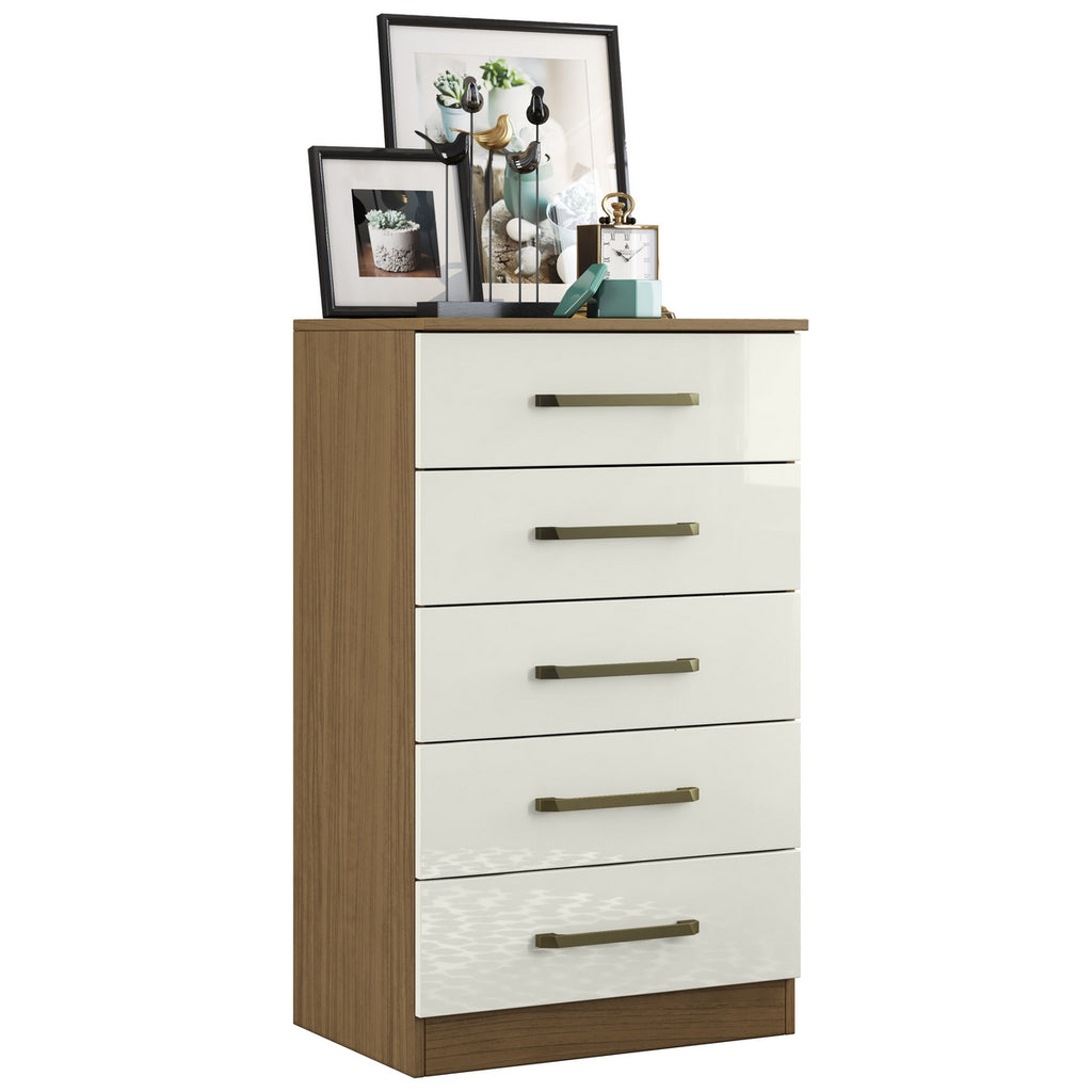 Cômoda 5 Gavetas Atacama/Off White – ARAMÓVEIS