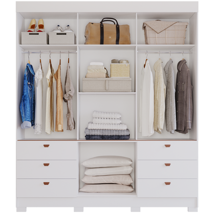 Guarda-Roupa 3 Portas Slide Alice 1,92 m Branco – PANAN MÓVEIS - Móveis furniture