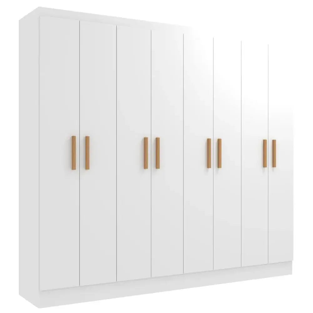 Guarda Roupa Paris Evidencia Casal 8 Portas BRANCO