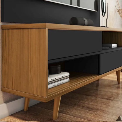 Rack Bancada NT 1180 Larg.1.35m TV até 50 Polegadas Freijó/Preto Notável - Móveis furniture