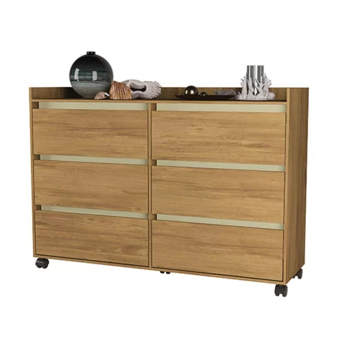 Cômoda Prima 6 Gavetas Mel Pérola 1187 Primus Móveis Mel Pérola - Móveis furniture